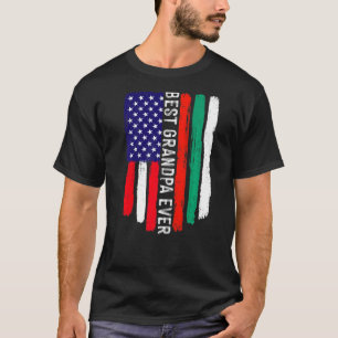 American Flag & Bulgaria Flag Best Grandpa Ever Fa T-Shirt