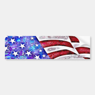 AMERICAN FLAG BUMPER STICKER