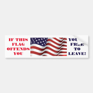 AMERICAN Flag Bumper Sticker
