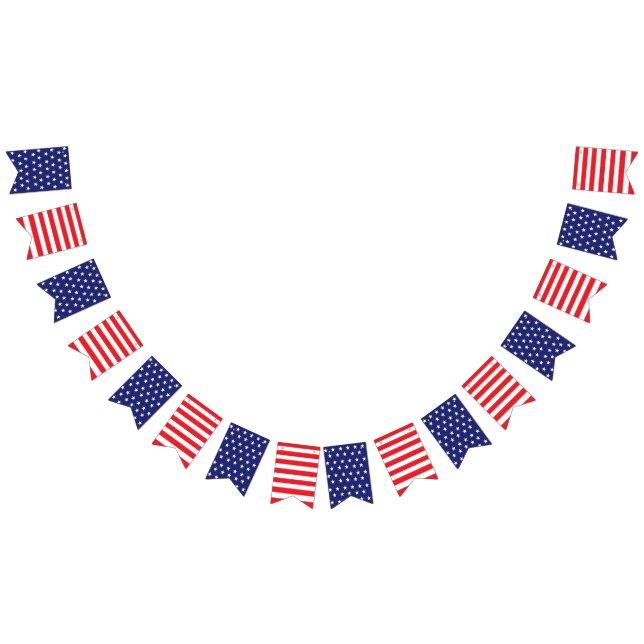 American Flag Bunting Banner Red White and Blue (All)