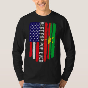 American Flag Burkina Faso Flag Best Pop Pop Ever T-Shirt