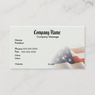 American Flag Business Card