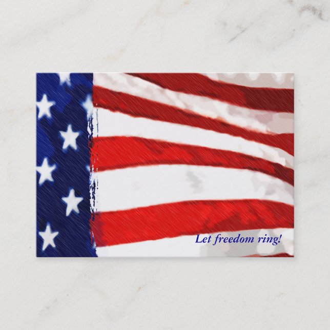 American Flag Business Card (Front)