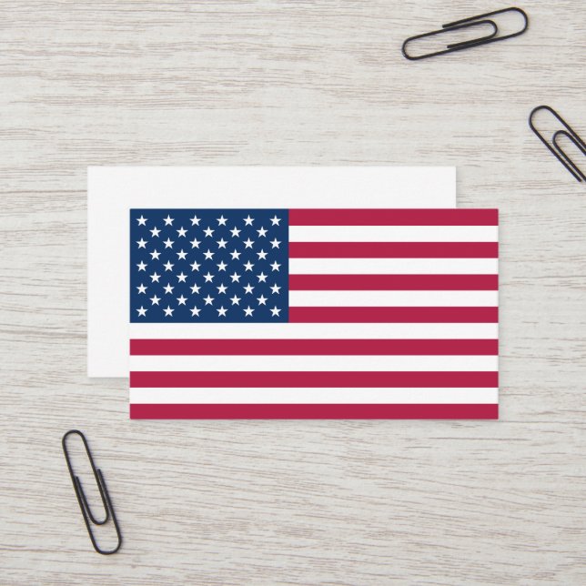 American flag business card (Front/Back In Situ)