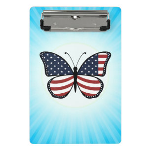 American Flag Butterfly Design-62615 Mini Clipboard