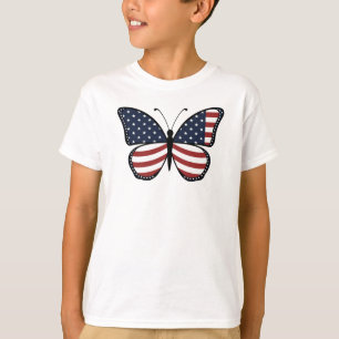 American Flag Butterfly Design-62615 T-Shirt
