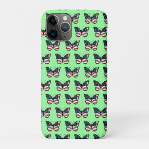 American Flag Butterfly Design iPhone 11 Pro Case