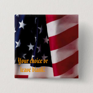 American Flag Button Pins Template