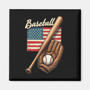 American Flag Bysebyll Player Byt Fan Catcher Pitc Magnet