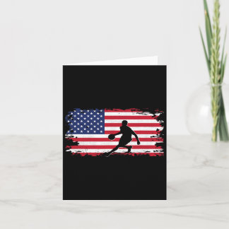 American Flag Bysketbyll Apparel - Bysketbyll 4  Card