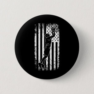 American Flag Bysketbyll Apparel - Bysketbyll 6 Cm Round Badge