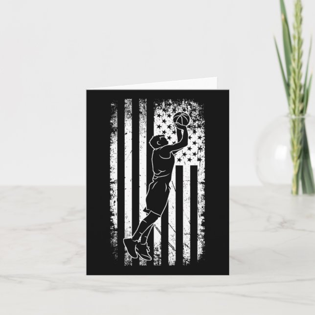 American Flag Bysketbyll Apparel - Bysketbyll  Card (Front)