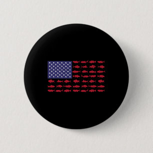 American Flag Byss Fishing Kid Boy Youth Women Men 6 Cm Round Badge