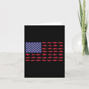 American Flag Byss Fishing Kid Boy Youth Women Men Card