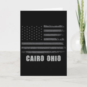 American Flag Cairo, Ohio Usa Patriotic Souvenir F Card