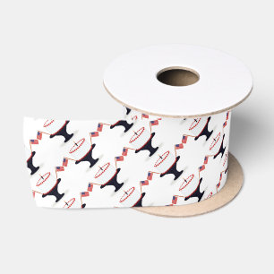 American Flag Cake Fourth of July Party Ribbon Satin Ribbon