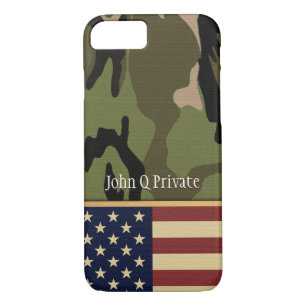 American Flag Camo Name template iPhone 8/7 Case