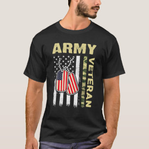 American Flag Camo Proud Us Army Veteran T-Shirt