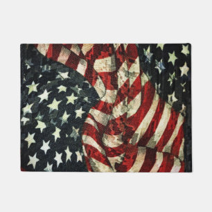American Flag-Camouflage by Shirley Taylor Doormat