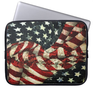 American Flag-Camouflage by Shirley Taylor Laptop Sleeve