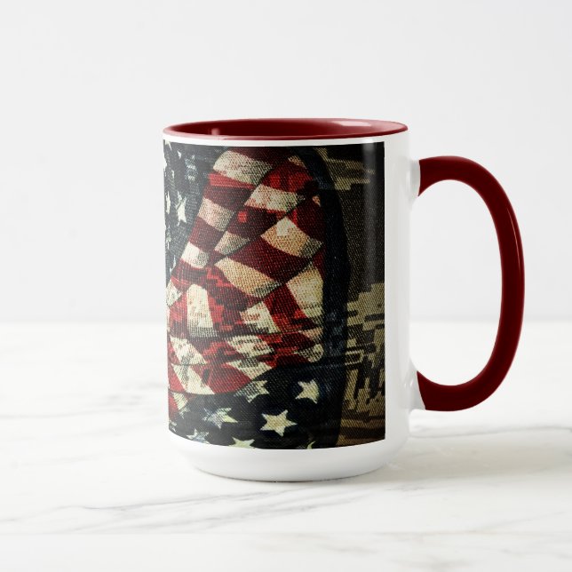 American Flag-Camouflage by Shirley Taylor Mug (Right)