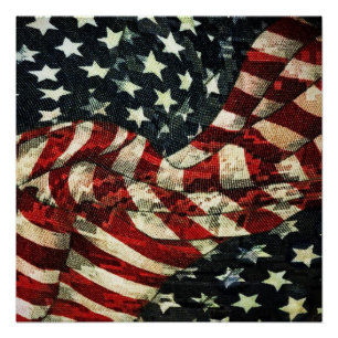 American Flag-Camouflage by Shirley Taylor Poster