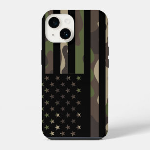 American Flag Camouflage Camo Patriotic USA iPhone 14 Case