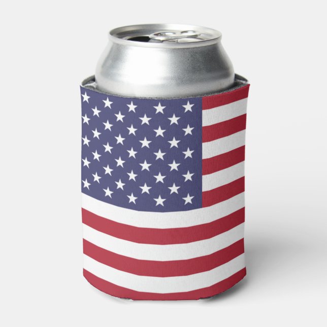 American flag can cooler (Can Front)