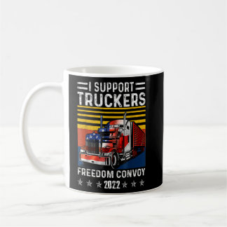 American Flag Canada Flag Freedom Convoy 2022 Truc Coffee Mug