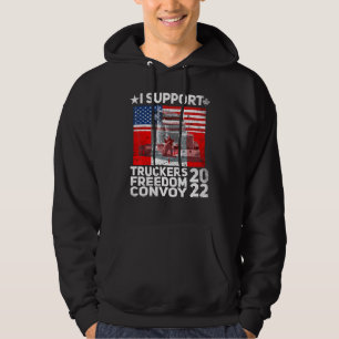 American Flag Canada Flag Freedom Convoy 2022 Truc Hoodie