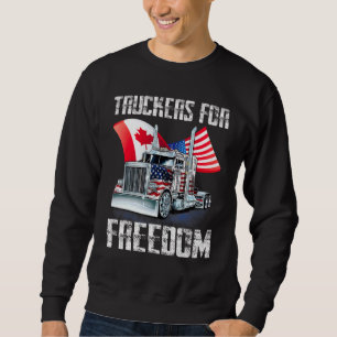 American Flag Canada Flag Freedom Convoy 2022 Truc Sweatshirt