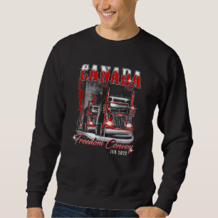 American Flag Canada Flag Freedom Convoy 2022 Truc Sweatshirt