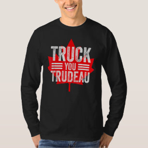 American Flag Canada Flag Freedom Convoy 2022 TRUC T-Shirt