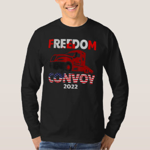 American Flag Canada Flag Freedom Convoy 2022 Truc T-Shirt