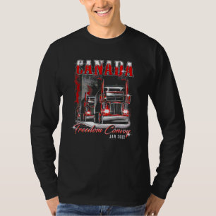 American Flag Canada Flag Freedom Convoy 2022 Truc T-Shirt