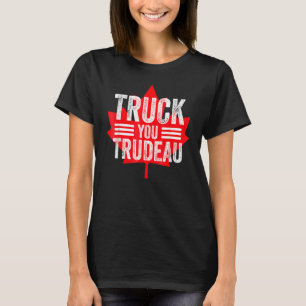 American Flag Canada Flag Freedom Convoy 2022 TRUC T-Shirt