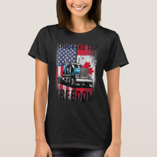 American Flag Canada Flag Freedom Convoy 2022 Truc T-Shirt