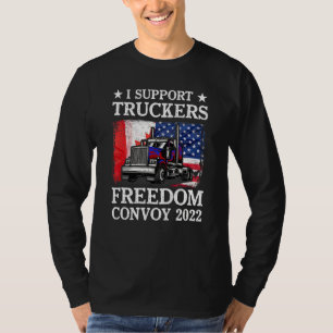 American Flag Canada Flag Freedom Convoy 2022 Truc T-Shirt