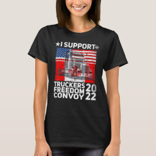American Flag Canada Flag Freedom Convoy 2022 Truc T-Shirt