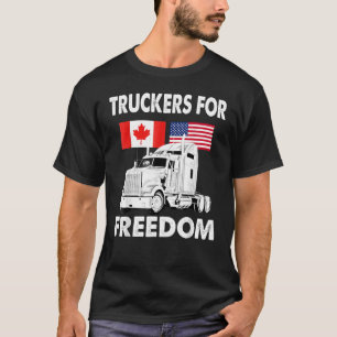 American Flag Canada Flag Freedom Convoy 2022 Truc T-Shirt