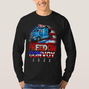 American Flag Canada Flag Freedom Convoy 2022 Truc T-Shirt