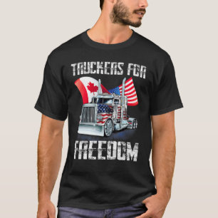 American Flag Canada Flag Freedom Convoy 2022 Truc T-Shirt