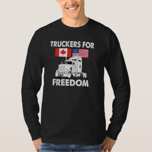 American Flag Canada Flag Freedom Convoy 2022 Truc T-Shirt
