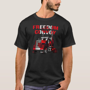 American Flag Canada Flag Freedom Convoy 2022 Truc T-Shirt