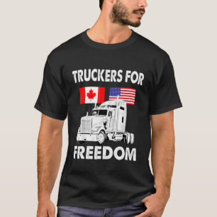 American Flag Canada Flag Freedom Convoy 2022 Truc T-Shirt