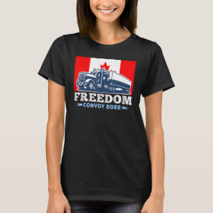 American Flag Canada Flag Freedom Convoy 2022 Truc T-Shirt