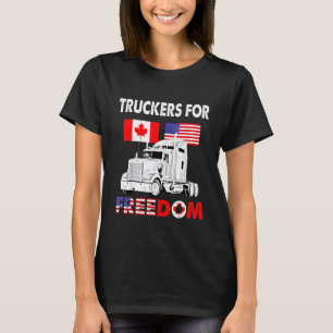 American Flag Canada Flag Freedom Convoy 2022 Truc T-Shirt