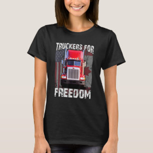 American Flag Canada Flag Freedom Convoy 2022 Truc T-Shirt