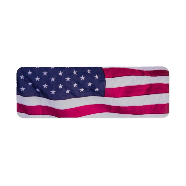 American Flag cap Return Address Label (Front)