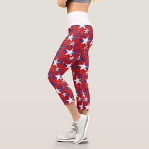 American Flag Capri Leggings